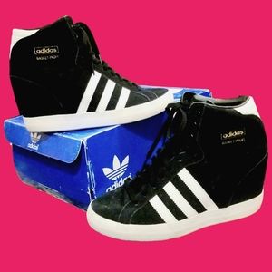 RARE Adidas Basket Profi Up - Classic Black & White 3 Stripe - Women's Size 8!